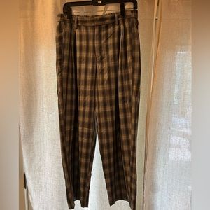 Urban Outfitters Plaid and Pleated Pants - size large